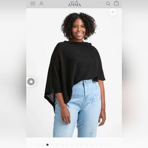 We Are Amma Black Cacoon Nursing Cover One Size